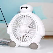 Small cartoon electric fan student dormitory bed silent office desktop bedside bedroom small fan plug-in type