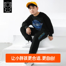 Piggy Toni Fat Tong Spring clothing suit CUHK Tong Wei suit Big code Fat child Gats to step up child clothing Chauffling