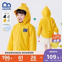 Mini Balabala childrens coat 2021 New Boy Three-proof windproof print coat