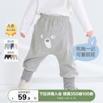 Mini Barabara baby baby pants 2022 spring fit children cute fart pants PP pants casual long pants