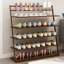 Shoe rack Sub-multilayer Easy Provincial Space Dust-proof Home Economy Type of assembly doorway Shoe Cabinet Solid Wood Shelve