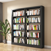 Home bookshelf library school reading room bookstore book shelf single double-sided file frame iron bookcase
