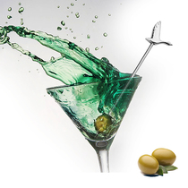 Stainless steel geese Gray Goose cocktail wine needle wine sign Wild Goose fruit sign martini sign olive needle wine cup decoration