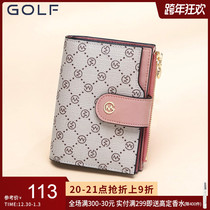 GOLF wallet ladies short coin wallet 2021 new niche design mini wallet presbyx card bag ins style