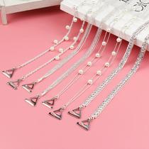 Strap skirt strap chest accessories Pearl Rhinestone chain wear off-shoulder Joker metal fashion chest strap