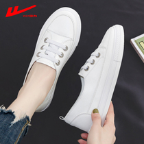Huili small white shoes women 2021 new spring and autumn one foot white shoes shallow casual Joker shoes autumn board shoes