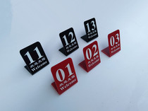 Table Number of seats Seating Cards Standout Restaurant Table Cards Numbers Table Cards Table Cards for Dining Cards Meal Number Plates calling number plates