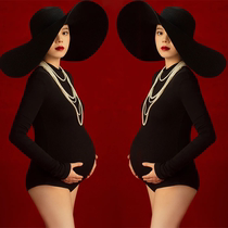 21 photo studio New pregnant womens private room photo black body high-bomb jumpsuit photo photography clothing Photo Clothes