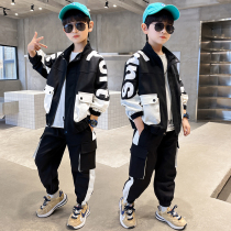 Childrens clothes boys spring clothing suit 2022 new spring and autumn CUHK Tong Shuai Boy Yang-qi Two sets of Korean versions of the tide