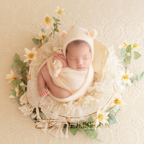 Teacher goose with Boho newborn photography props basket Sen department beautiful newborn shooting props