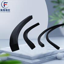 Supply black hard oil resistant rubber solid square flat bar waterproof and square anti-crash silicone gasket sealing strip