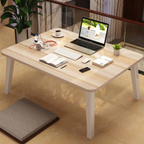 Applicable to increase the laptop desk bed lazy table bracket household small table bedroom sitting on the ground small table Board heightened the student dormitory floor writing artifact floating window desk foldable bedside