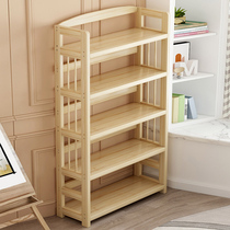 Bedroom Home Children Solid Wood Bookshelves Students Small Bookcase Living-room Minima Floor Desk Creative Storage Racks