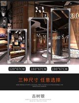 Barber shop mirror table hairdressing shop hair salon mirror cabinet integrated wall hanging wall wall decoration mirror table
