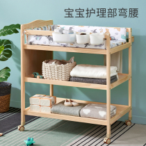 The Shepherds Workshop Diaper Table Solid Wood Bath One Body Big Baby Care to increase the storage of neonatal shelving