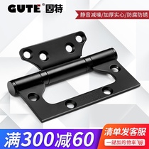 Gute stainless steel bearing 4 inch child female hinge black indoor wooden door hinge free slotting single piece