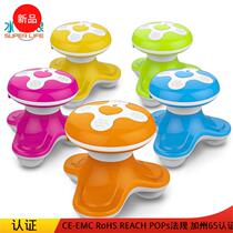 New mini head cervical spine Shoulder Neck Massage Instrument Triangle Shake Three Foot Massager can LOGO