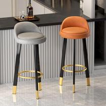High stool bar chair modern minimalist stool cash register front back bar high chair light luxury home bar chair