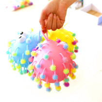 Childrens educational toys Glowing hedgehog ball Flash ball Snow flower ball Trumpet fluffy ball Vent ball stall
