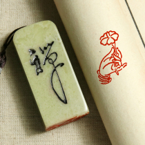 Finished Zhang (Bergamot Lotus) is set to make the seal collection calligraphy calligraphy and painting brush