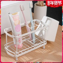 Toilet toothbrush shelf table top-free bathroom countertop wash mouth Cup toothpaste toothbrush cup rack