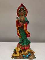 Collection of ancient French glaze inlaid gems drop the Dragon send the son Guanyin Bodhisattva a Buddhist temple offering ornaments