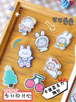 Creative super cute cartoon acrylic brooch cute girl convinced decorations student schoolbag accessories buckle pin pendant