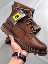 Goodyear mens first layer cowhide overwear leather shoes fashion casual shoes leather hand-made thin velvet autumn and winter cotton shoes