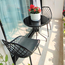 Balcony small table and chair one table and two chairs outdoor coffee table outdoor leisure combination simple modern terrace rattan chair three-piece set