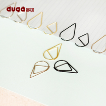 Korean creative stationery metal drop-shaped bookmarks paperclip clip cute office supplies hand account perimeter