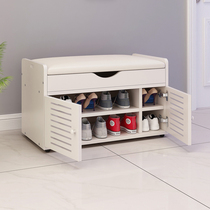 Changing shoes stool Home doorway minimalist clothes cloakroom solid wood shoe rack able to sit in shoes cabinet One door Nordic wearing shoes stool