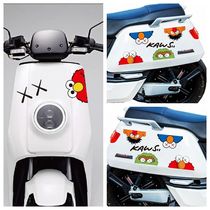 Sesame Street KAWS Mavericks N1S G2 anime cartoon scratch turtle Yadi Electric car motorcycle modification sticker