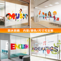 Music Dance Mathematics Art English programming Hosting training course institutions Electrostatic glass stickers Window frosted film