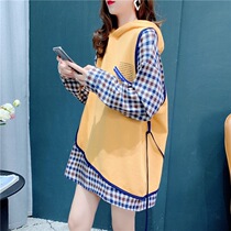 Pregnancy Maternity Dress Suit Spring Autumn Fashion style Han version Spring blouses Loose Fake two shirts Spliced Wear and clothing Two sets