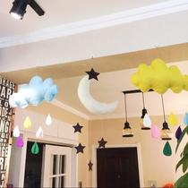 Girl decoration decoration Air charm Ceiling hanging roof Creative June 1 pendant Birthday indoor stars