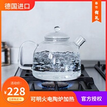 Trendglas German glass kettle home large capacity high temperature resistant bubble teapot tea maker fruit tea