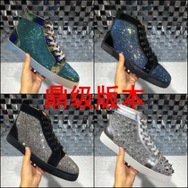 European station cl Mens shoes Odrill genuine leather high help shoes couple gz flat bottom casual women shoes luxury red bottom shoe tide