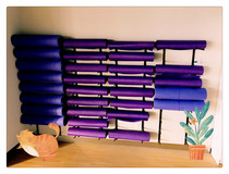 Yoga mat storage shelf Wall-mounted shelf Gym yoga hall fitness foam shaft finishing