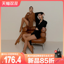 YES Latin dance costume female adult practice dress practice suit net red set new autumn and winter day dress YD6