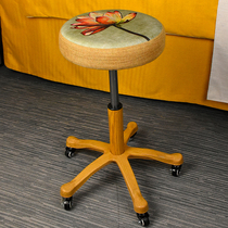 Beauty salon stool lotus pattern health Hall special hair salon beauty furniture big worker stool master chair lifting swivel chair