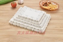Rectangular flower bottom paper Oil-absorbing paper Round flower bottom paper pad paper Oval fried lace paper pad 150 sheets