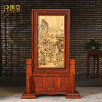 Dongyang woodcarving handmade three-dimensional carving mahogany screen Chinese antique screen partition luxury art porch cover