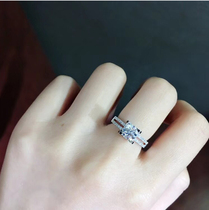 Emperor gold white 18K gold fashion group set four-claw diamond female ring carat wedding diamond ring custom diamond ring