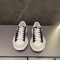 European station European goods shell head dissolved shoes Yu Wenle same thick bottom high board shoes men and women canvas old shoes tide
