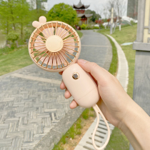 usb fan mini handheld portable mini charging fan student mute cute gale-force dorm room