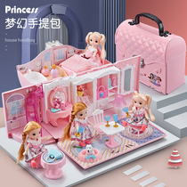 Girl Toys Hey Barbie Set Princess Dream Mansion Doll Simulation Exquisite Oversized Childrens Castle