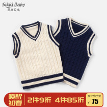 Thzibebi boy sweater waistcoat 2022 new childrens baby autumn clothes baby spring autumn knitted vest