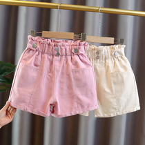 Girl Summer Clothing Shorts 2022 New Korean Version Children Ocean Air Tennis Red Girl Sports Hot Pants T-shirt Two Suits