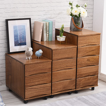 Solid wood crevice storage cabinet Drawer type small narrow cabinet gap Bedside corner shelf 25 35 55cm deep