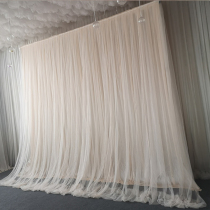 2022 New Wedding Celebration Background Yarn Mantle Decoration Wall Mesh Veil Wedding Bumantle Scene Decoration Shop Window Background Cloth